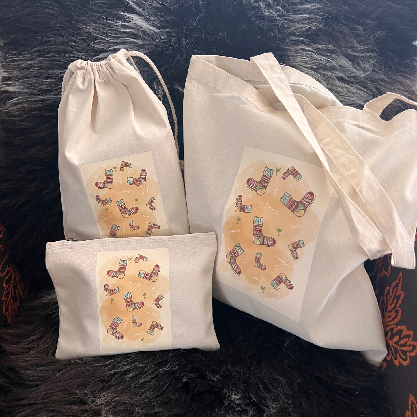 Katoenen tas naturel sokken - Lievia