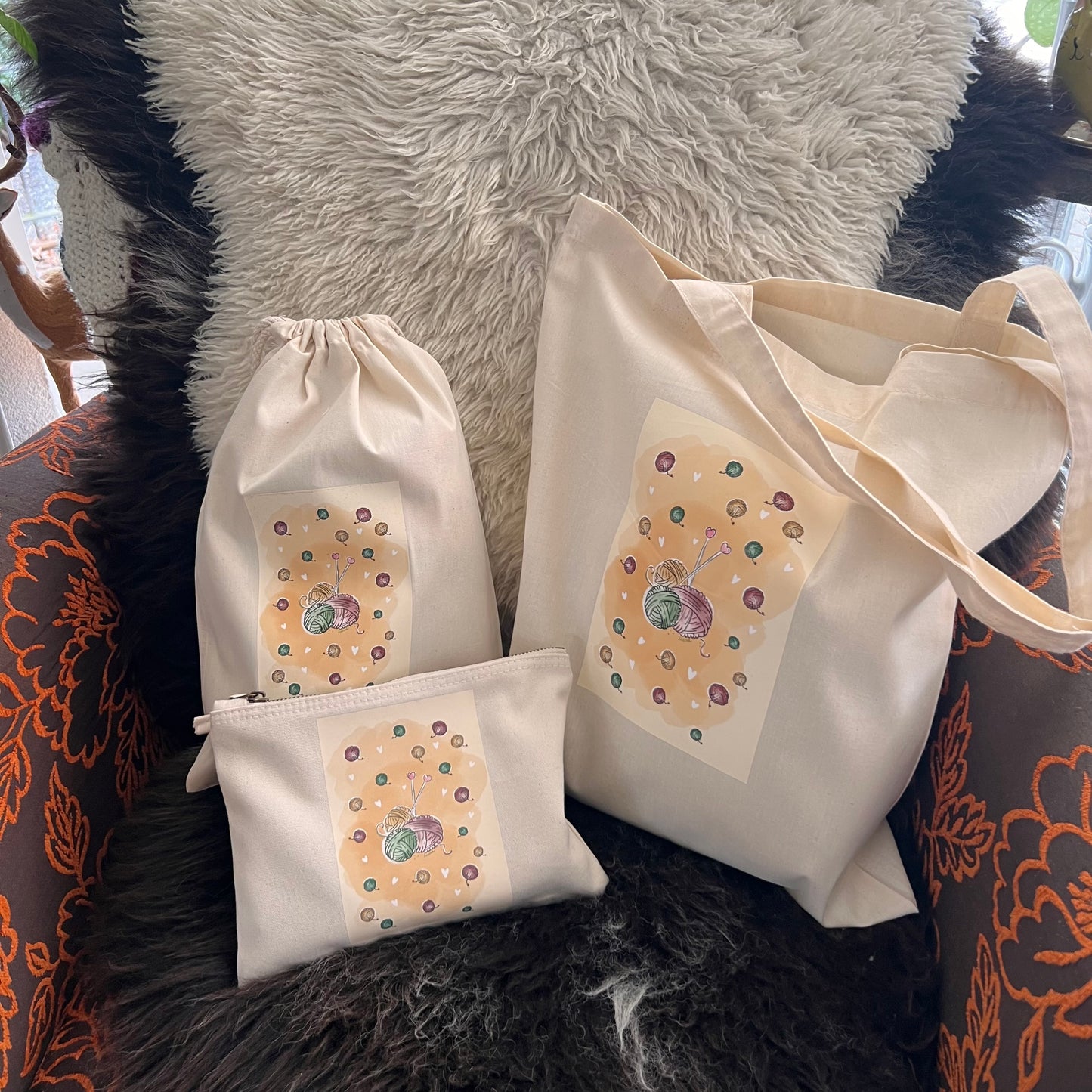 Katoenen tas naturel wolletjes - Lievia