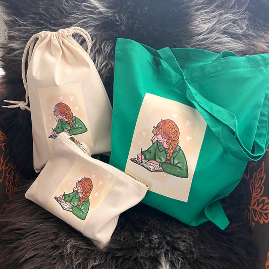 Katoenen tas groen journaling - Lievia