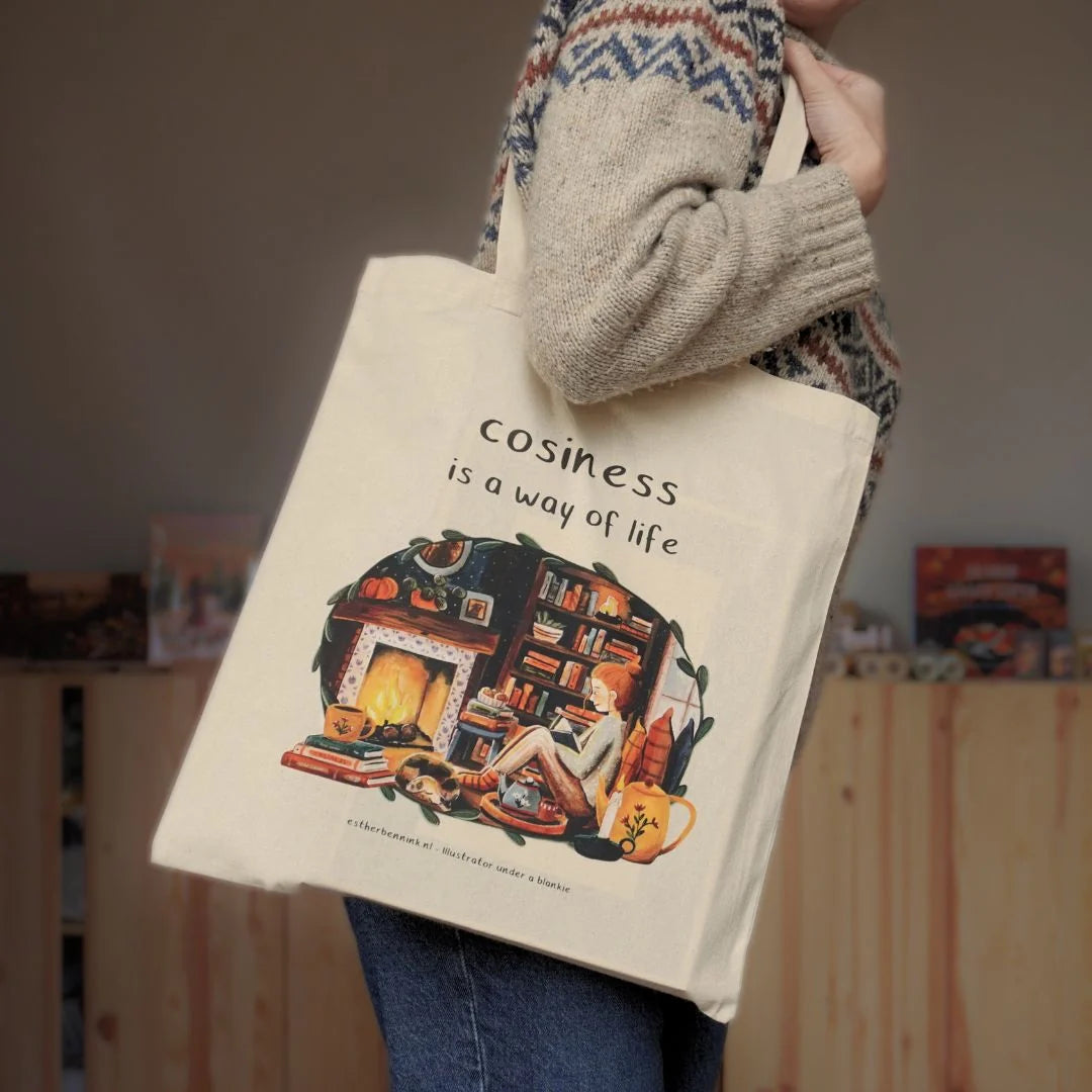 Katoenen tas Cosiness is a way of life - Esther Bennink