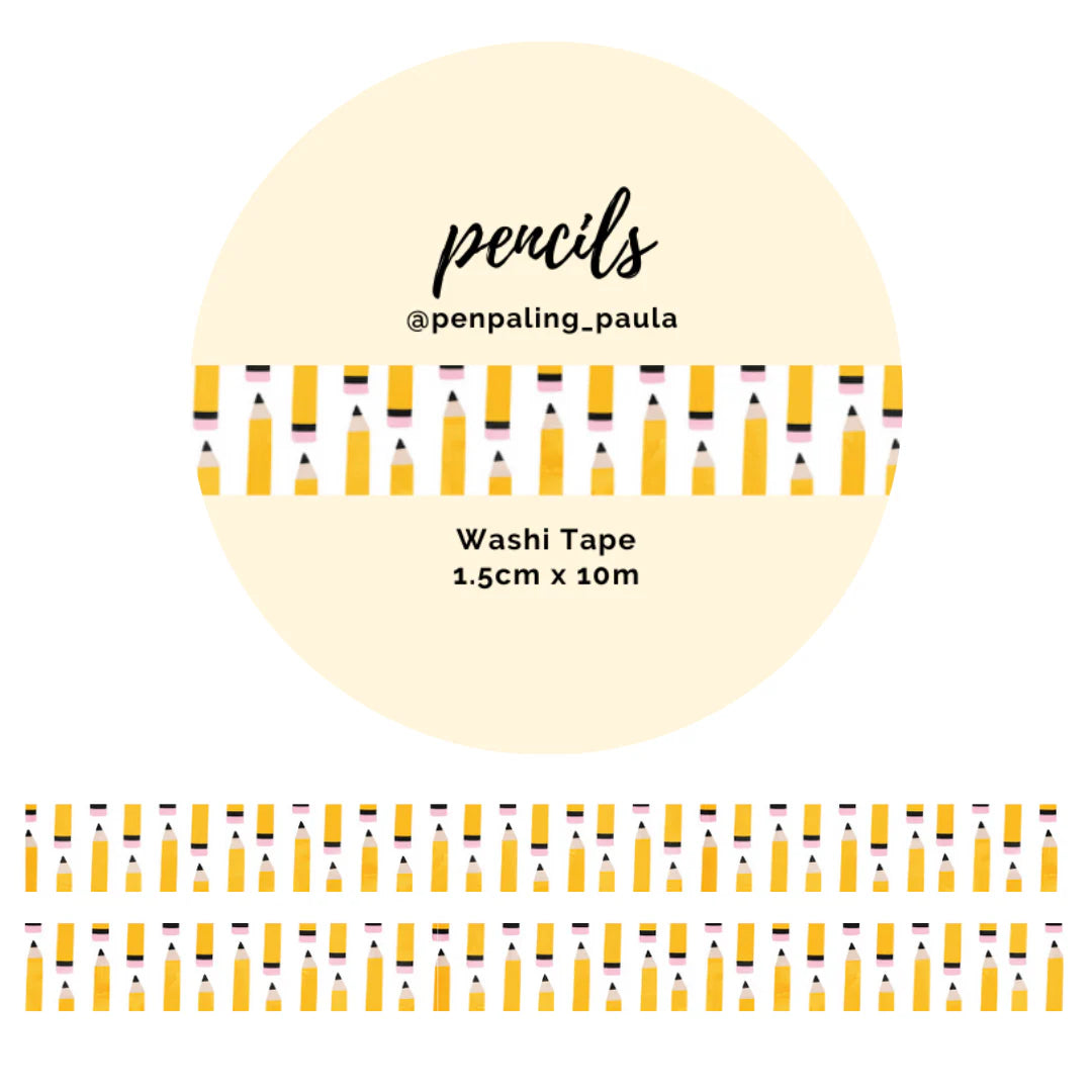Washi tape Pencils - Penpaling Paula