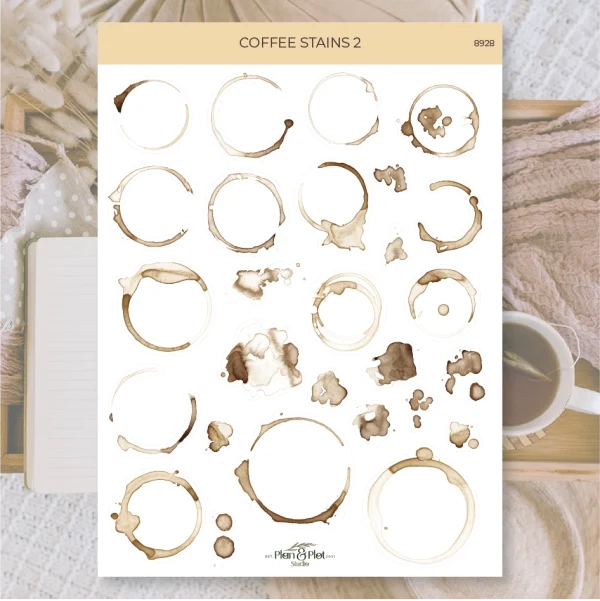 Stickervel Coffee Stains 2 - Plan & Plot Studio