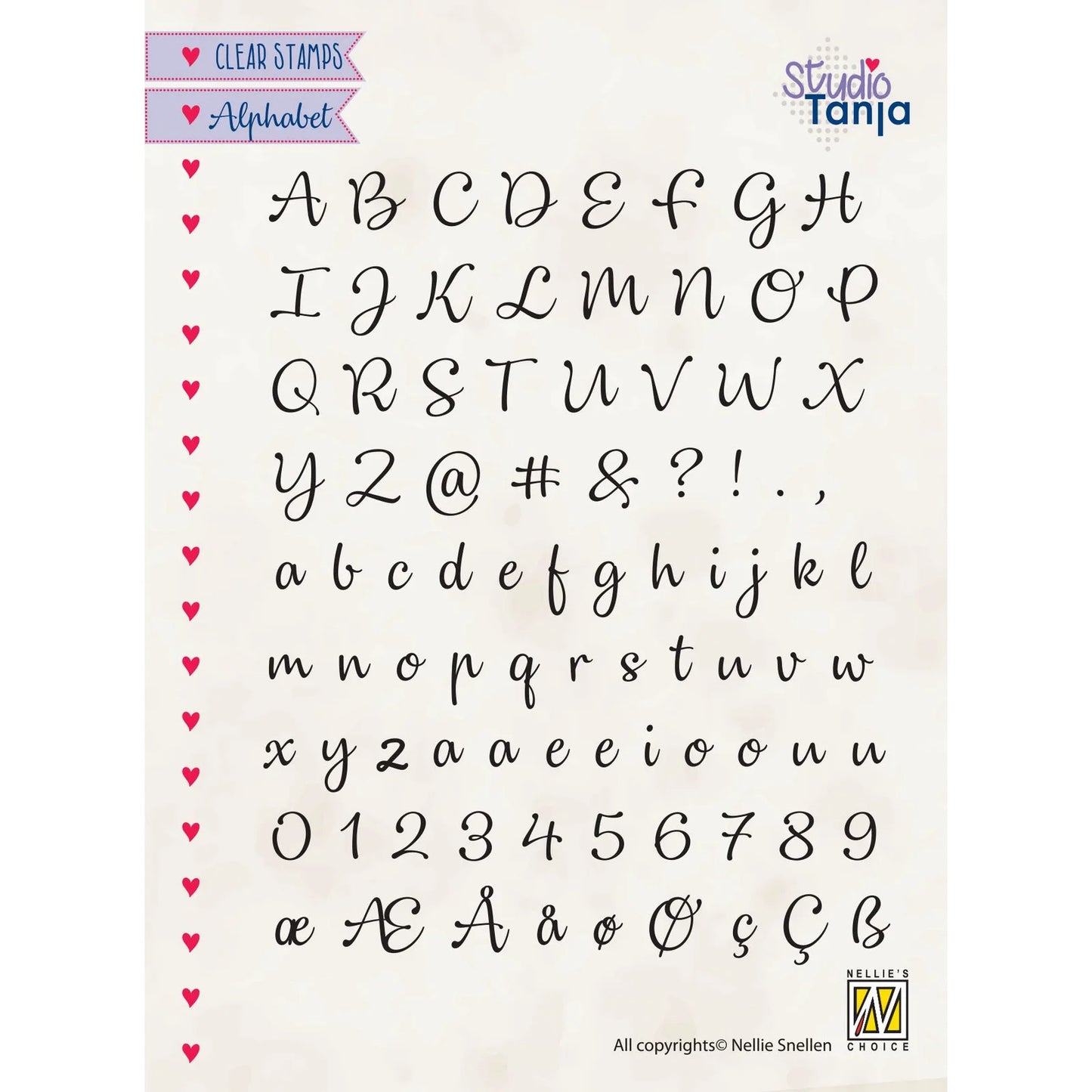 Stempelset Alfabet schrijfletter - Nellie's Choice