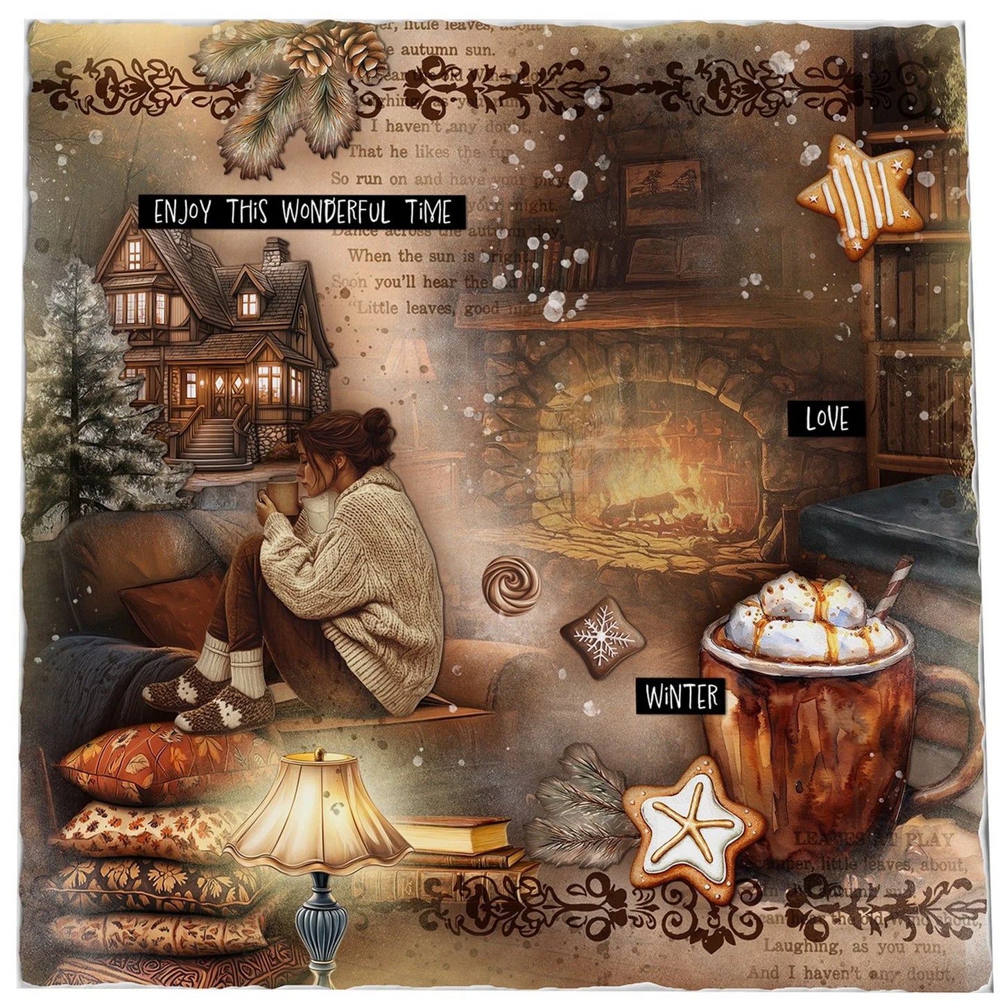 Collage Paper Pad Hot Cocoa - Studio Light