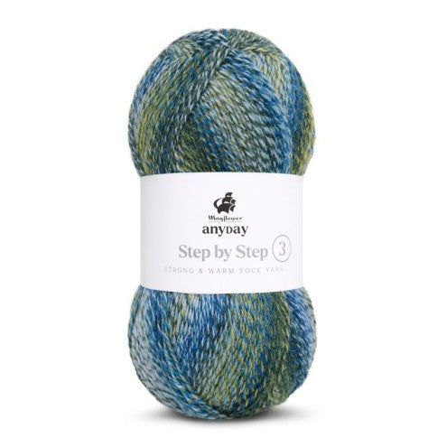 Sokkenwol kleur 1 Blue/Green/Olive Green - Mayflower