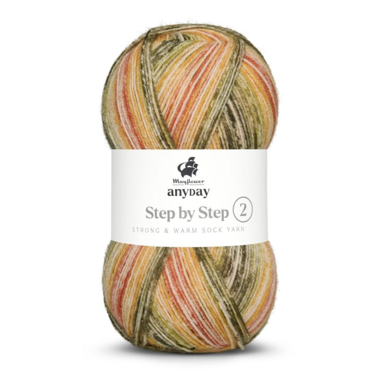 Sokkenwol kleur 1 Yellow/Orange/Green - Mayflower
