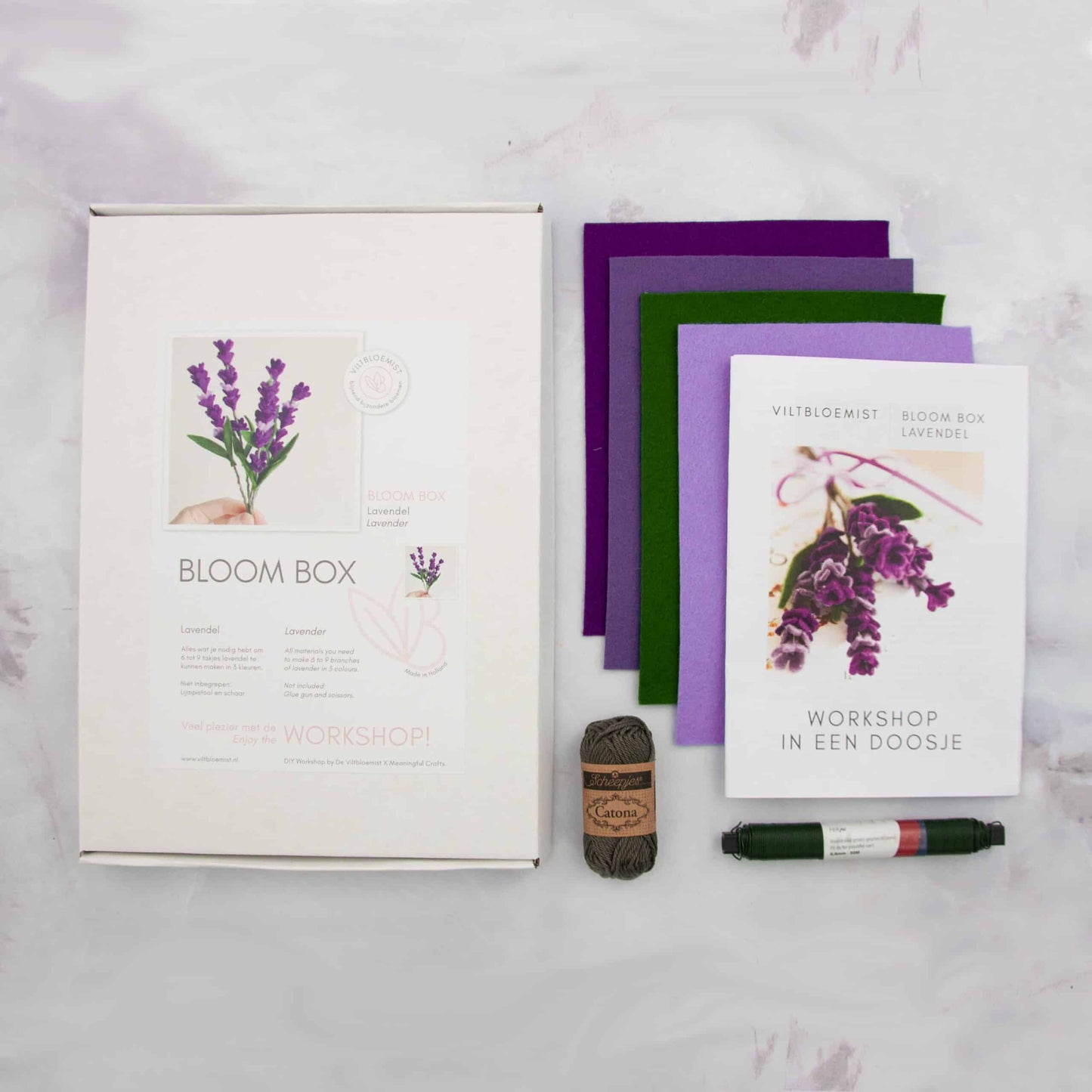 Bloom Box lavendel - De Viltbloemist