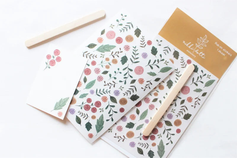 Rub on stickers Summer Flowers - Nikki Dotti