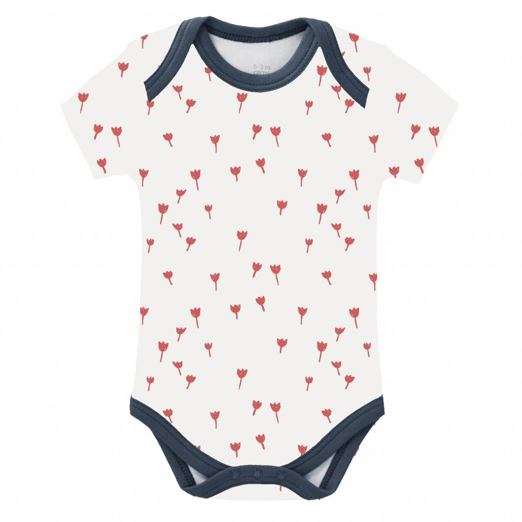 Kraamcadeau Tulip rood met puzzel 3-6 maanden