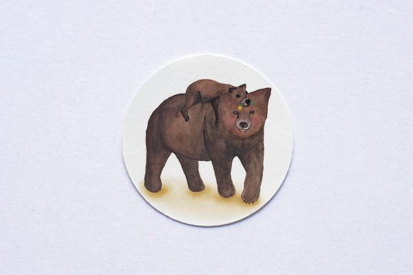 Ronde stickers Bosdieren 4 - Lotte Drouen