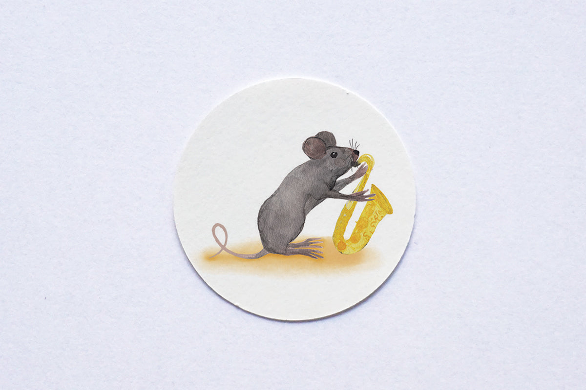 Ronde stickers Bosdieren 4 - Lotte Drouen