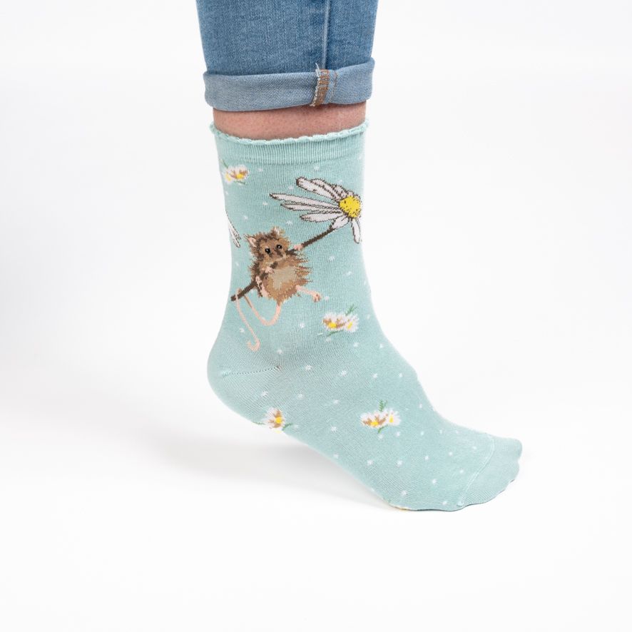 Sokken Muis Oops a Daisy - Wrendale