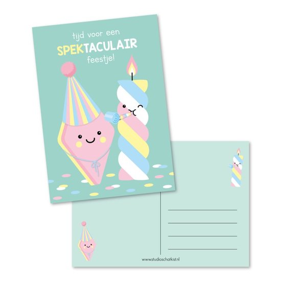 Kaart Tijd voor een Spektaculair feestje! - Studio Schatkist