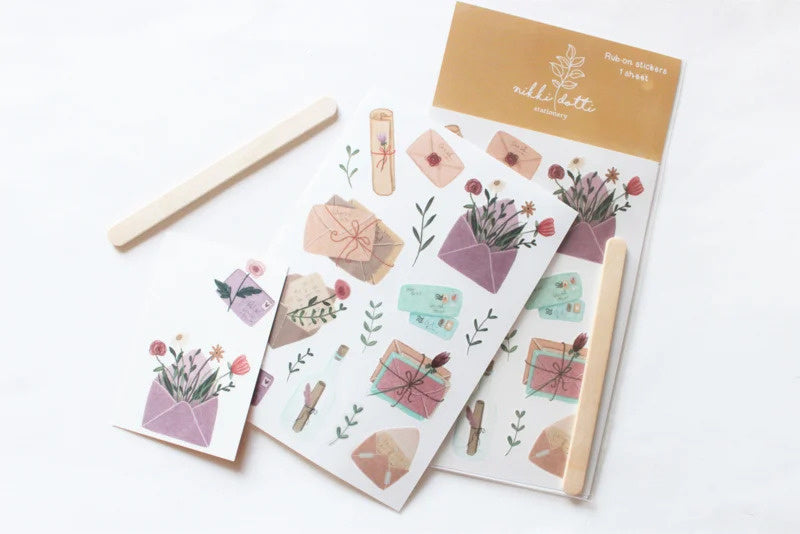 Rub on stickers Snailmail - Nikki Dotti