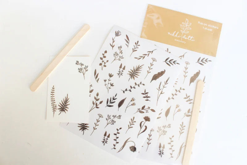 Rub on stickers Autumn Flowers - Nikki Dotti