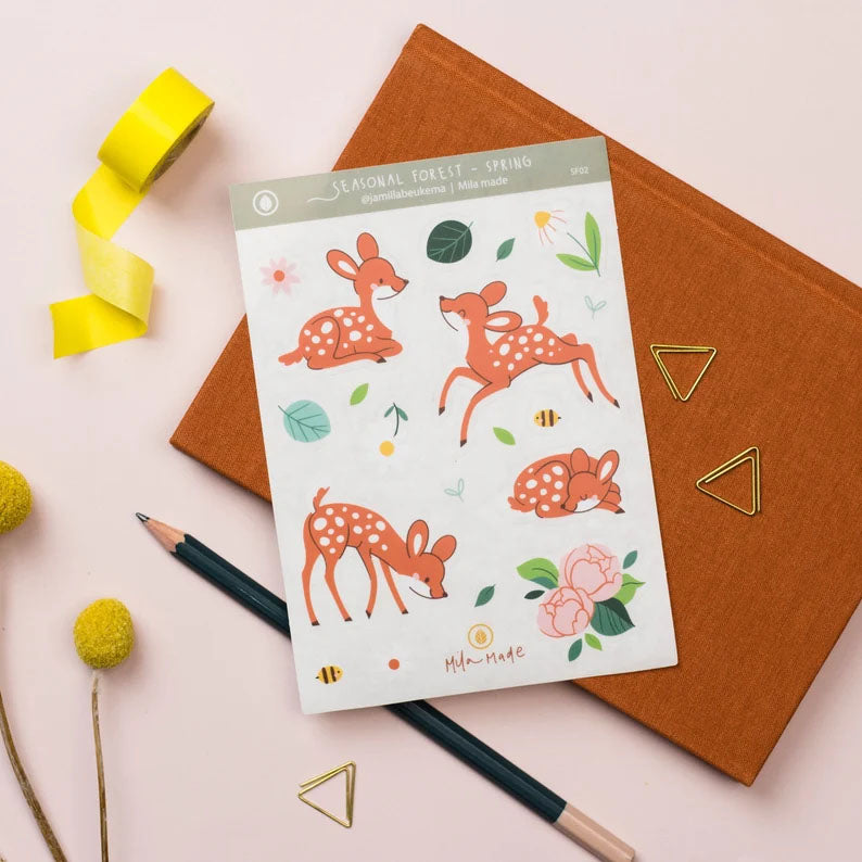 Stickervel Hert - Mila Made