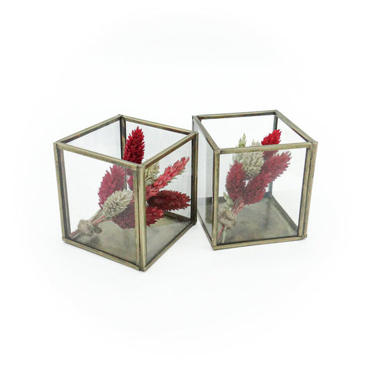 Kandelaar met droogbloemen - Waardevol Thuis