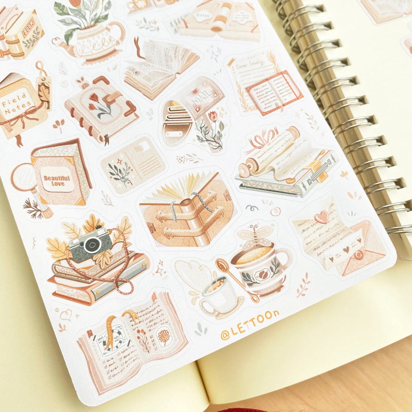 Stickervel Reading Time Book Vibes - LETTOOn