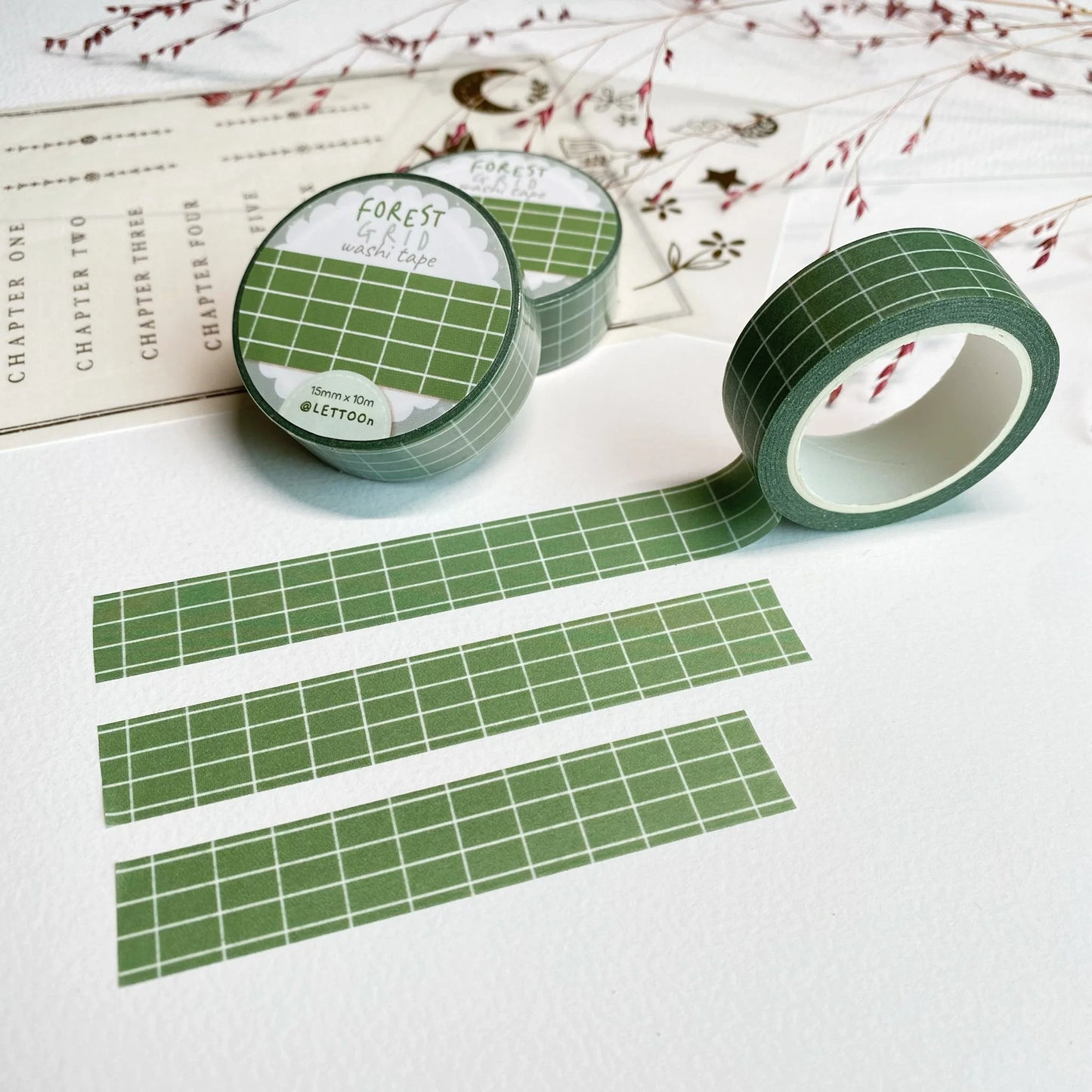 Washi tape Forest Grid - LETTOOn