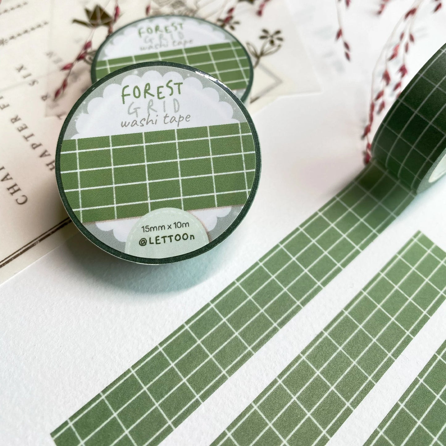 Washi tape Forest Grid - LETTOOn