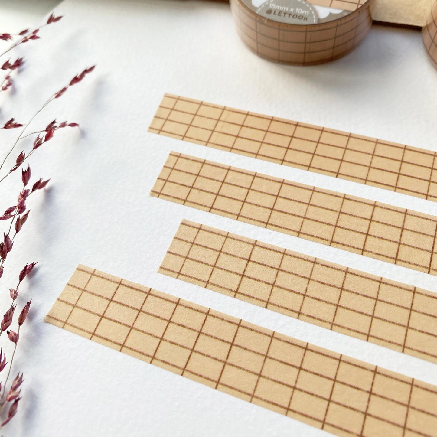 Washi tape Brown Grid - LETTOOn