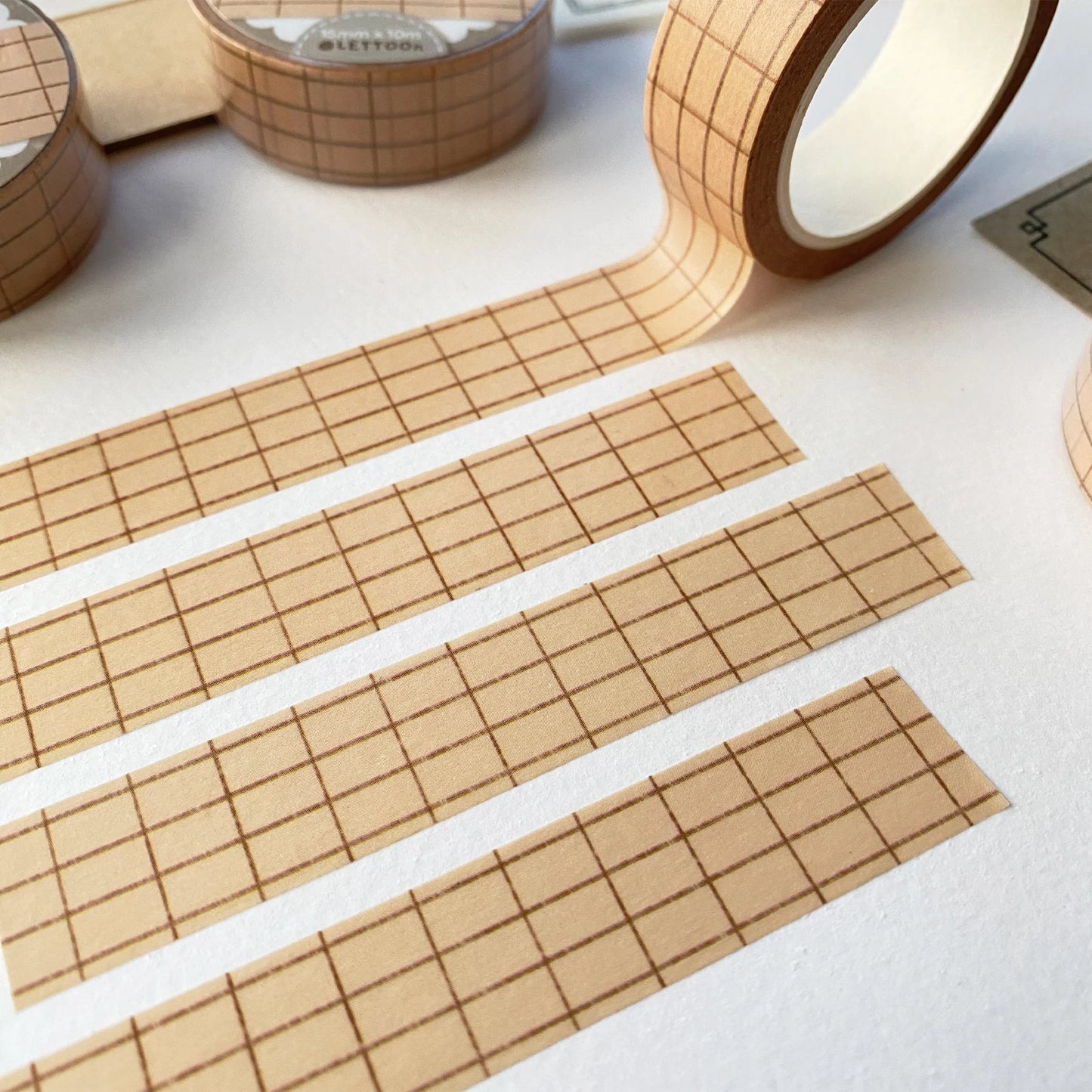 Washi tape Brown Grid - LETTOOn