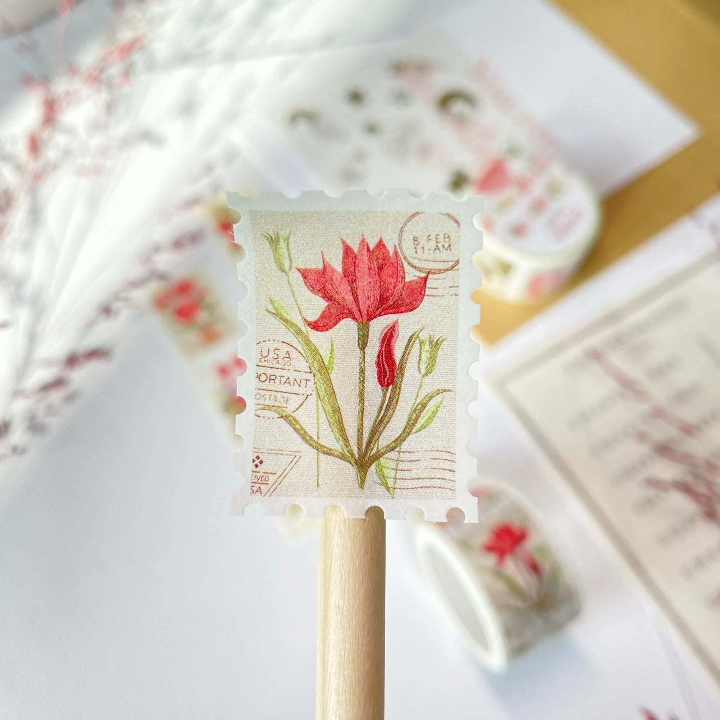 Washi tape Floral Stamps - LETTOOn