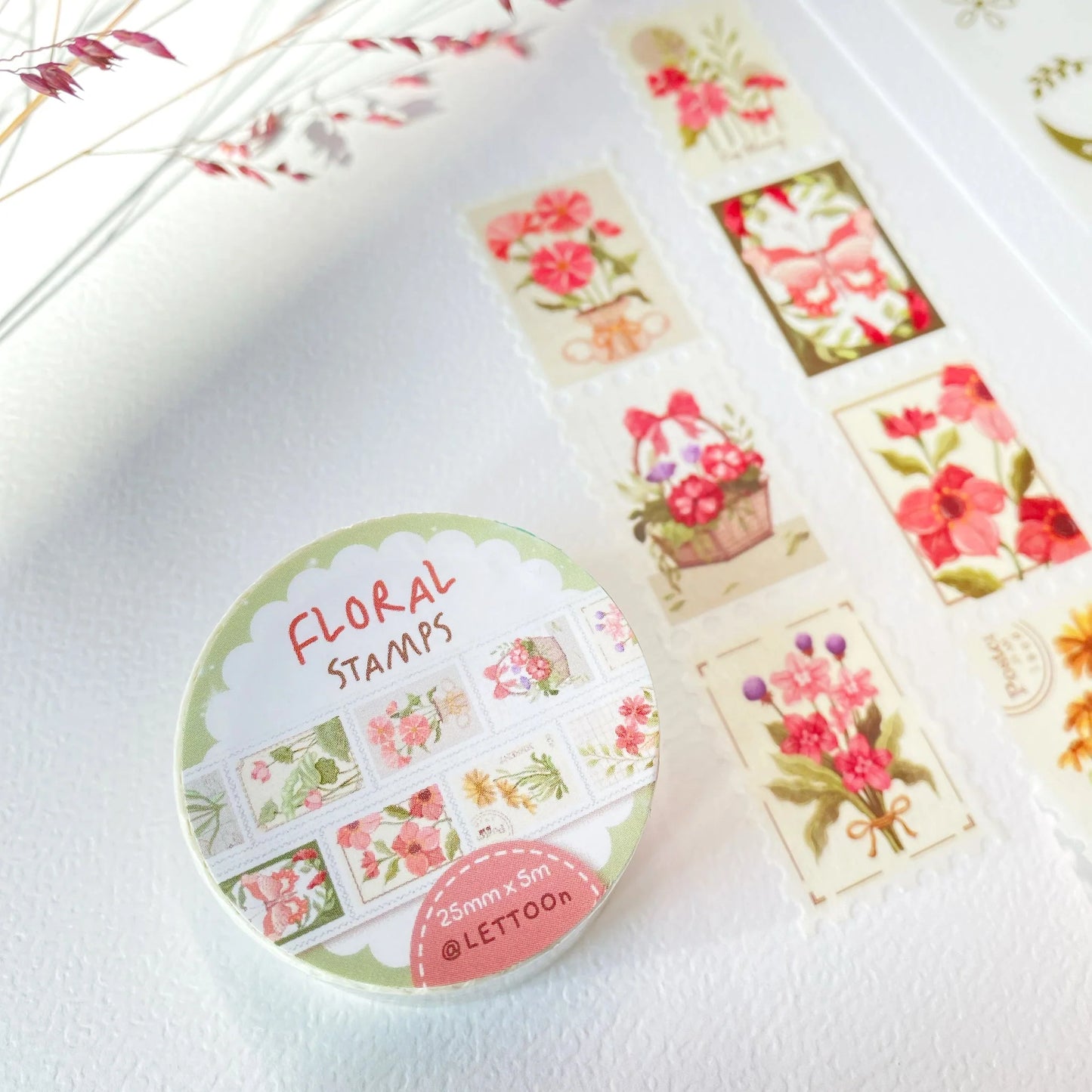 Washi tape Floral Stamps - LETTOOn