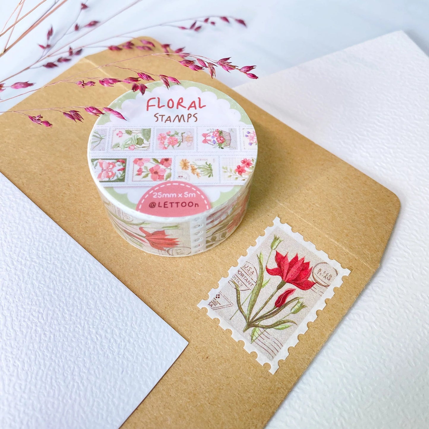 Washi tape Floral Stamps - LETTOOn