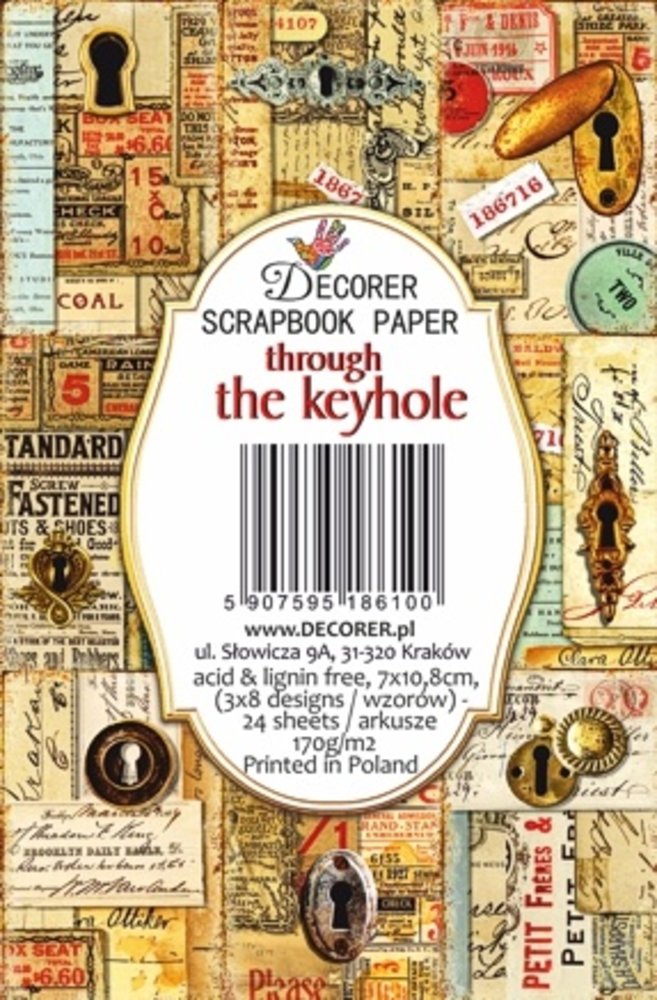 Mini Scrapbook papier Through the Keyhole - Decorer