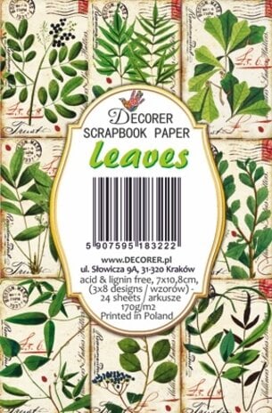 Mini Scrapbook papier Leaves - Decorer
