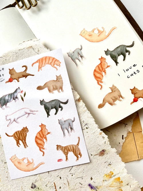 Stickervel I Love Cats - Nikki Dotti