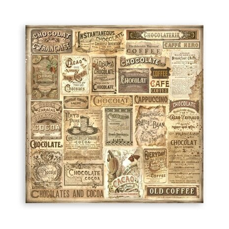 Scrapbook papier 30,5x30,5 cm Coffee and Chocolate - Stamperia