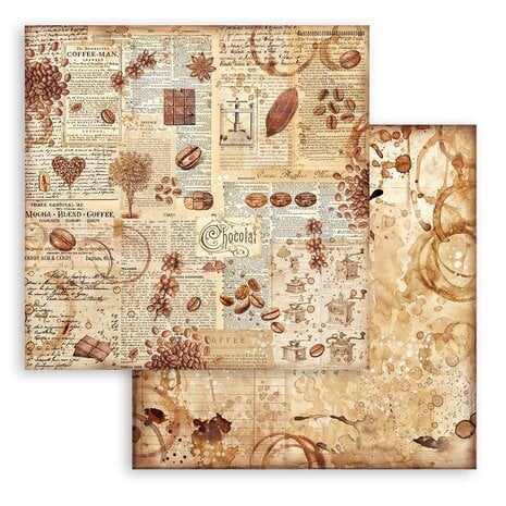 Scrapbook papier 20,3x20,3 cm Coffee and Chocolate - Stamperia