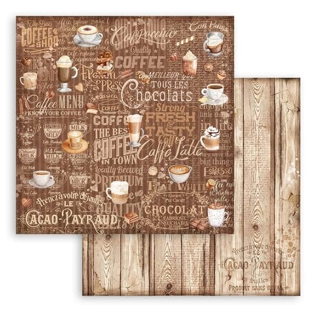 Scrapbook papier 20,3x20,3 cm Coffee and Chocolate - Stamperia