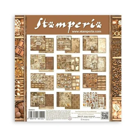 Scrapbook papier 20,3x20,3 cm Coffee and Chocolate - Stamperia