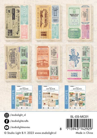 DIY Blok vintage tickets - Studio Light