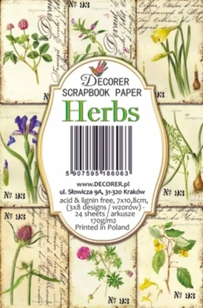 Mini Scrapbook papier Herbs - Decorer
