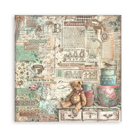 Scrapbook papier 30,5x30,5 cm Brocante Antiques - Stamperia