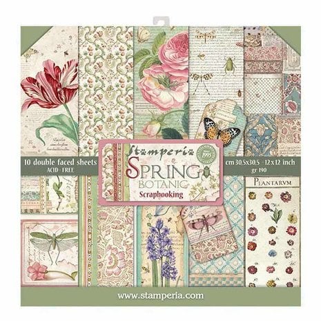 Scrapbook papier 30,5x30,5 cm Spring Botanic - Stamperia