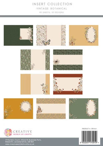 Scrapbook papier A4 Vintage Botanical insert collection - The Paper Boutique