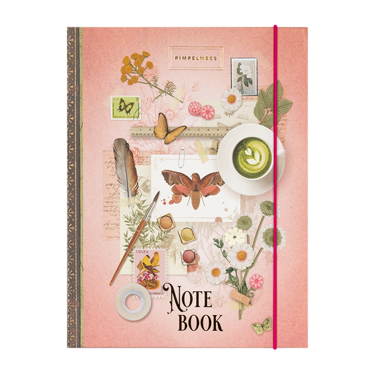 Notebook Wonderland Peach Butterbird - Pimpelmees