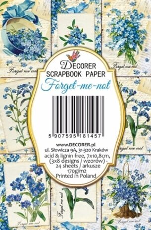 Mini Scrapbook papier Forget-me-not - Decorer