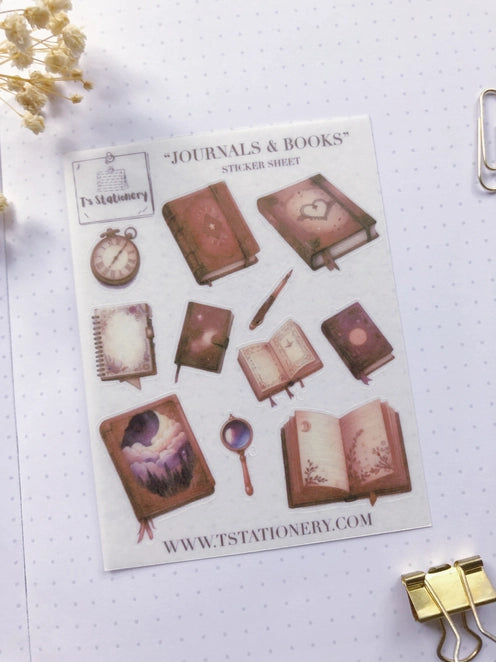 Washi-stickervel Books & Journals - T's Stationery