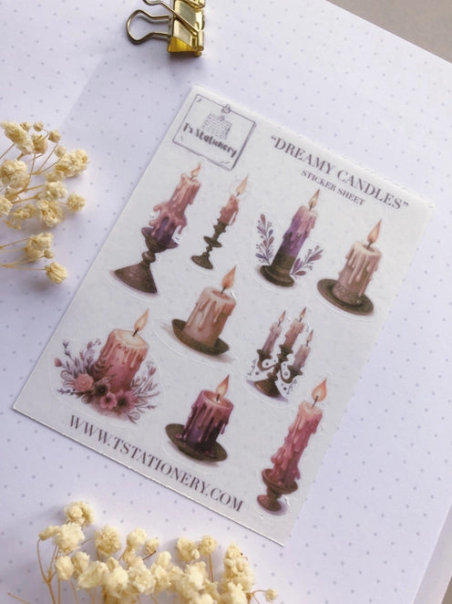 Washi-stickervel Dreamy Candles - T's Stationery