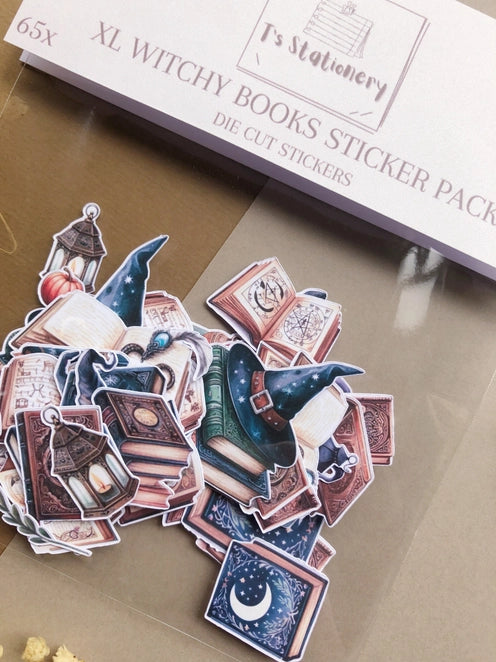 Stickerpakket XL Witchy Books - T's Stationery