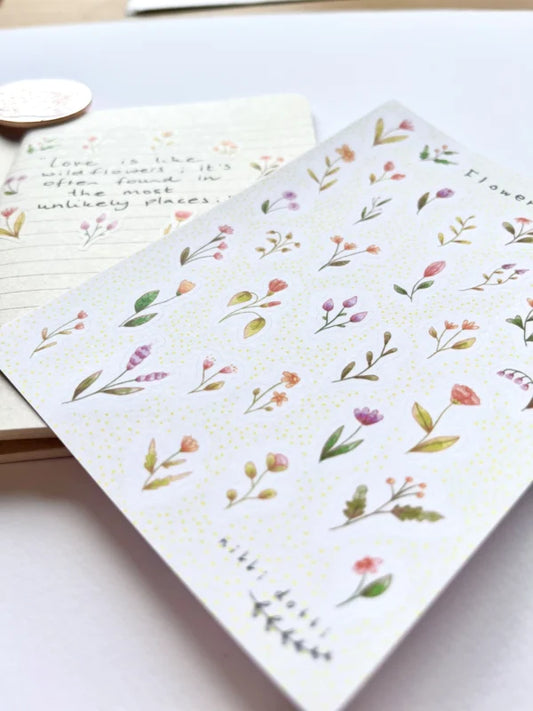 Stickervel Flowers - Nikki Dotti