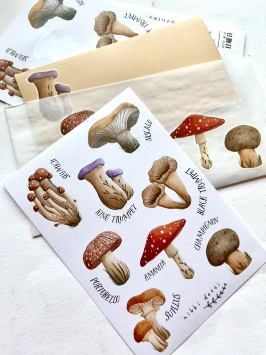 Stickervel Mushrooms - Nikki Dotti