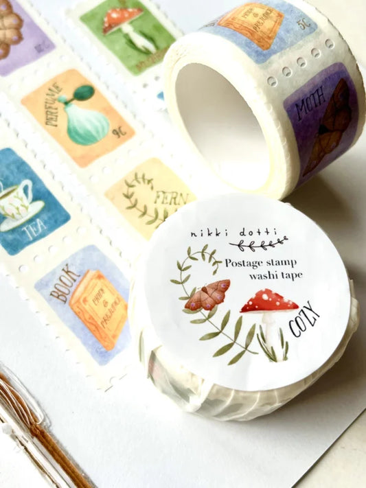 Postzegel washi tape Cozy - Nikki Dotti