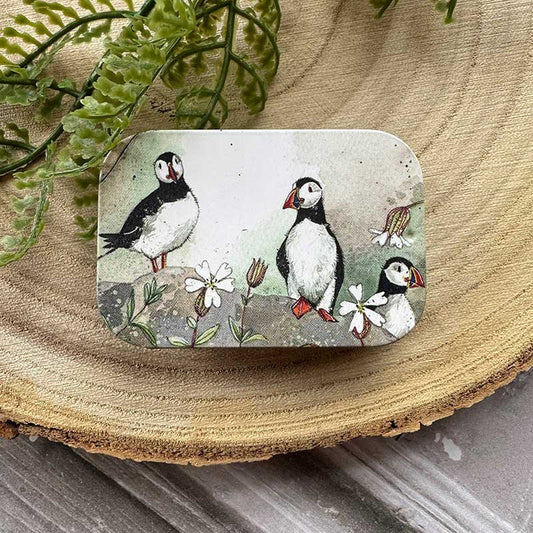 Mini blikje Puffins and Sea - Alex Clark